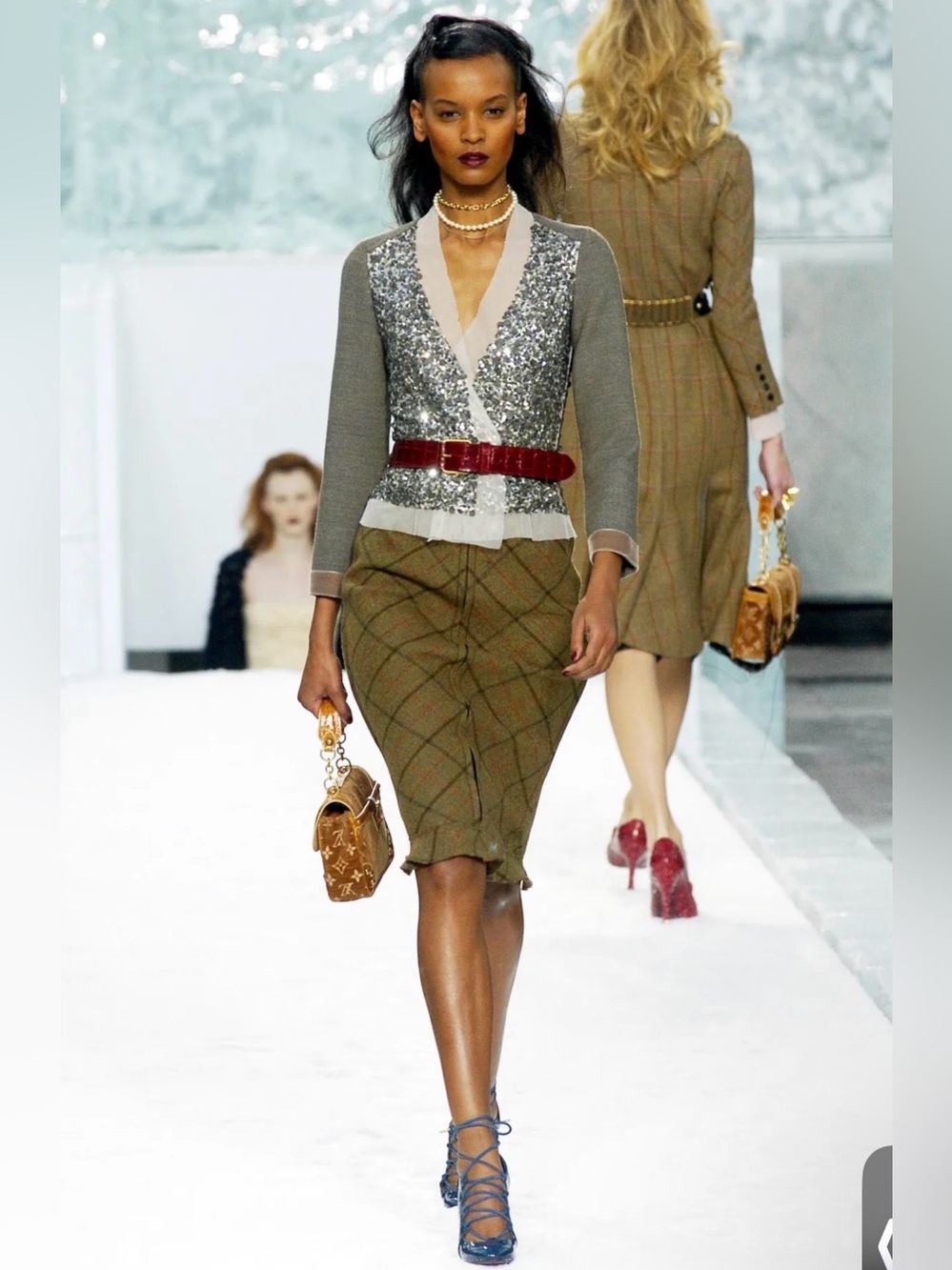 Louis Vuitton Fall 2004 Runway Plaid Skirt